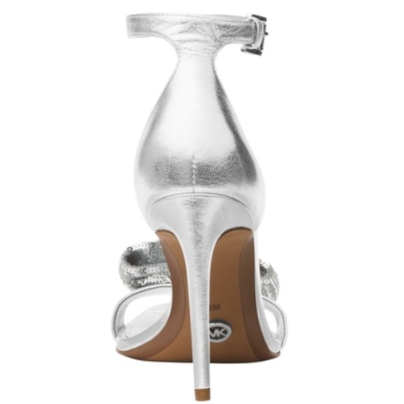 NEW Michael Kors Paris Metallic Heel Sandals - Picture 3 of 4